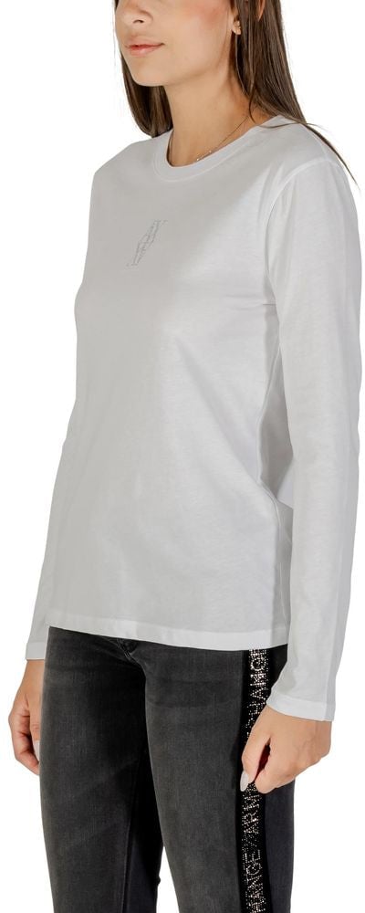 Armani Exchange White Cotton Long Sleeve T-Shirt