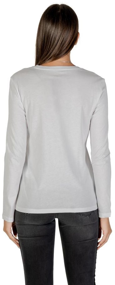 Armani Exchange White Cotton Long Sleeve T-Shirt