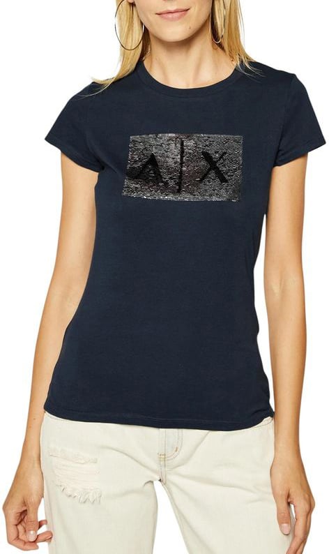 Armani Exchange Blue Cotton T-Shirt