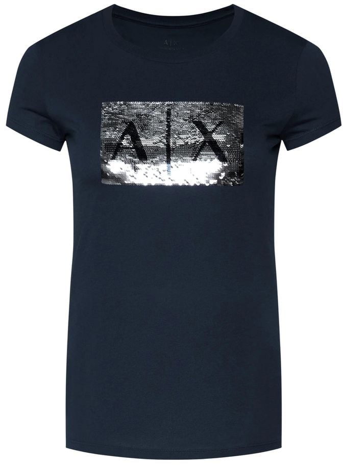 Armani Exchange Blue Cotton T-Shirt