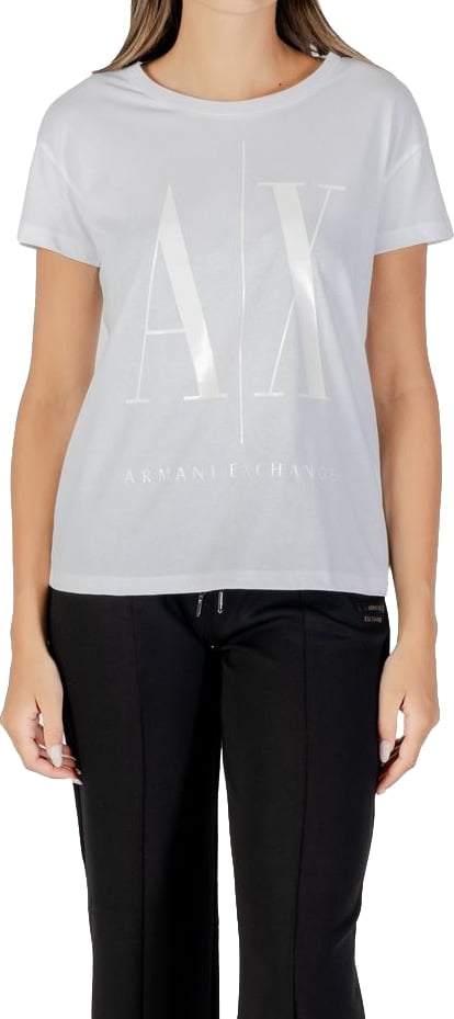 Armani Exchange White Cotton T-Shirt