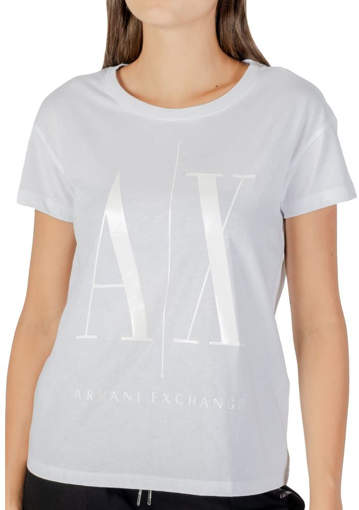 Armani Exchange White Cotton T-Shirt
