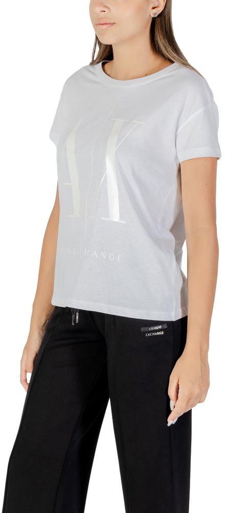 Armani Exchange White Cotton T-Shirt