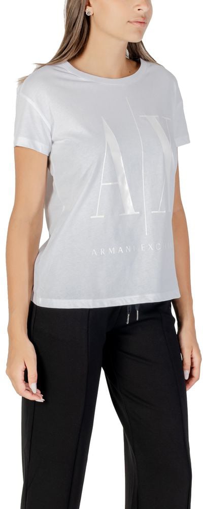 Armani Exchange White Cotton T-Shirt