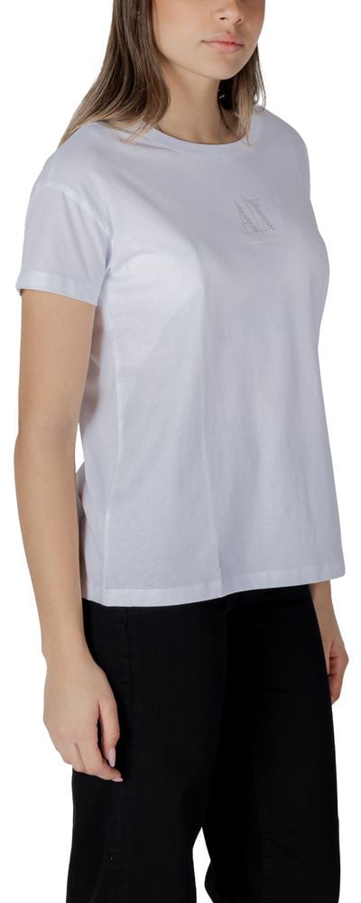 Armani Exchange White Cotton T-Shirt