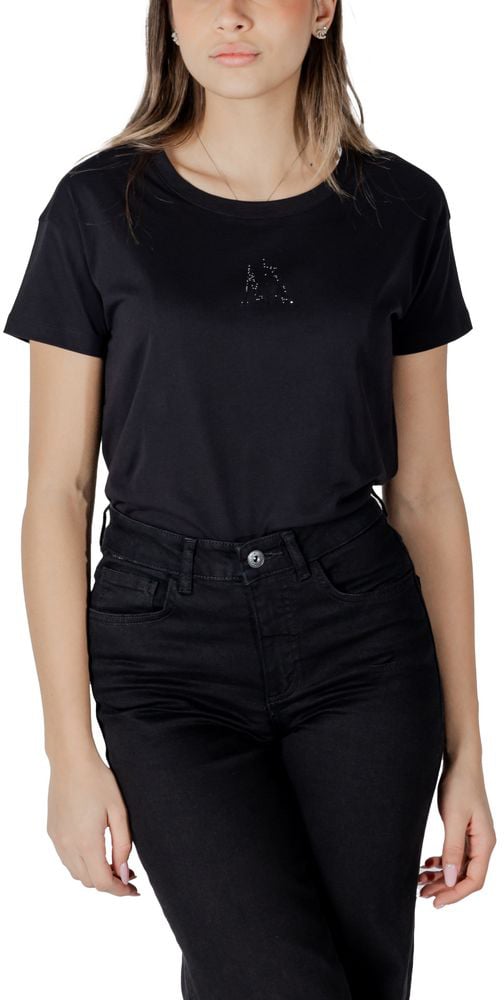 Armani Exchange Black Cotton T-Shirt