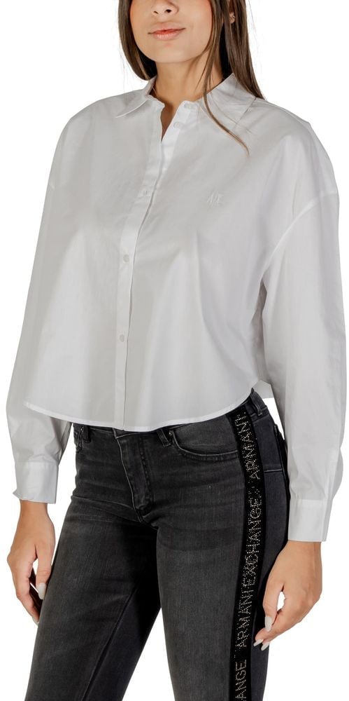 Armani Exchange White Cotton Blouse