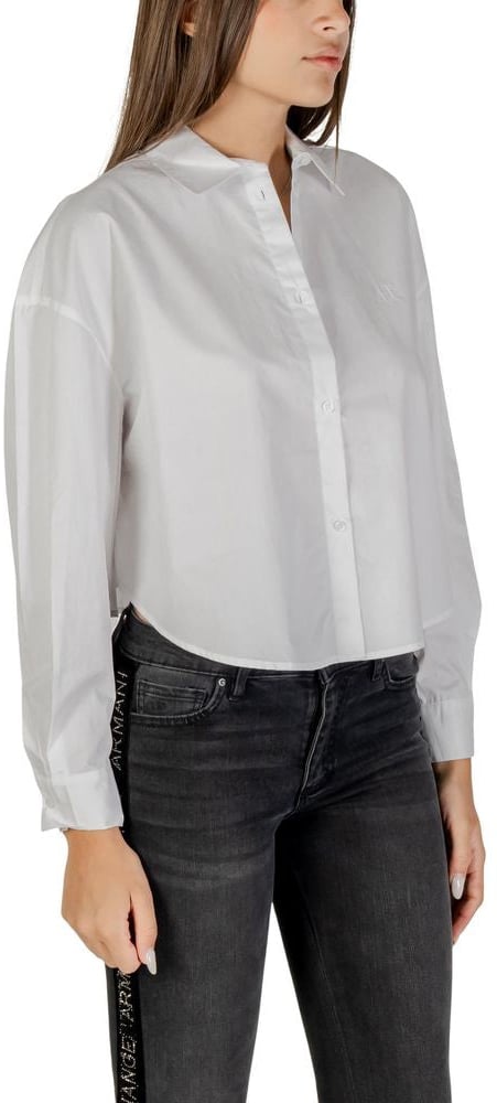 Armani Exchange White Cotton Blouse