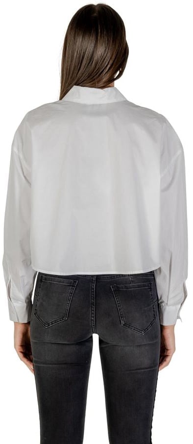 Armani Exchange White Cotton Blouse