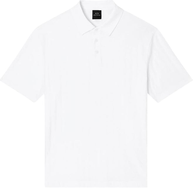Armani Exchange White Cotton Polo Shirt