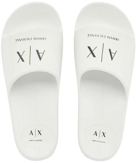 Armani Exchange Black And White EVA Slippers