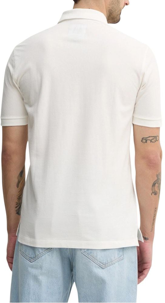 Armani Exchange White Cotton Polo Shirt