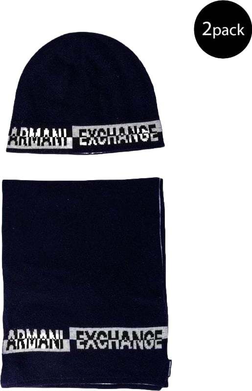 Armani Exchange Blue Marabou Scarf