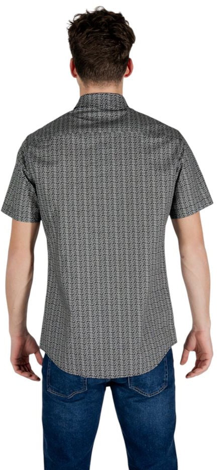 Armani Exchange Black Cotton Shortsleeve Shirt
