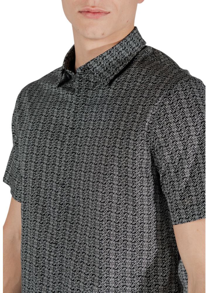 Armani Exchange Black Cotton Shortsleeve Shirt