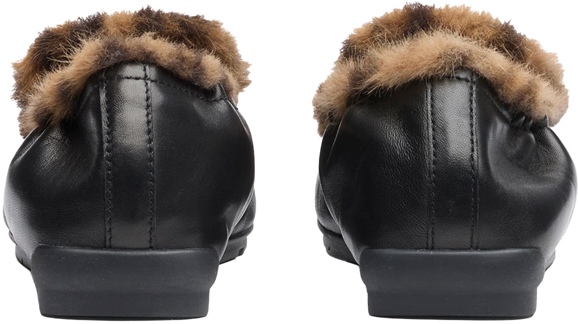 Sandals Combob:Nappa Blk/Fakefur Leopa