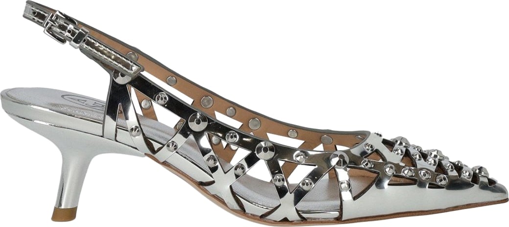 ASH BIZARRE SILVER SLINGBACK PUMP