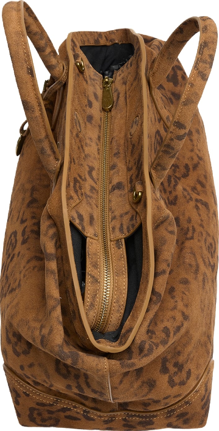 Bags Suede Printed Leopard Chestnut