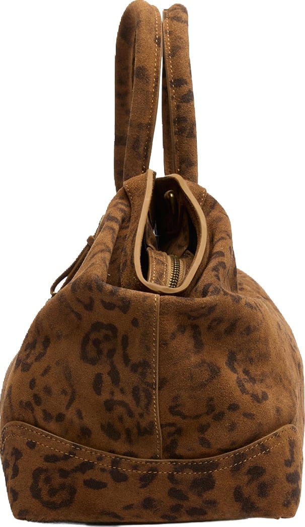 Bags Suede Printed Leopard Chestnut