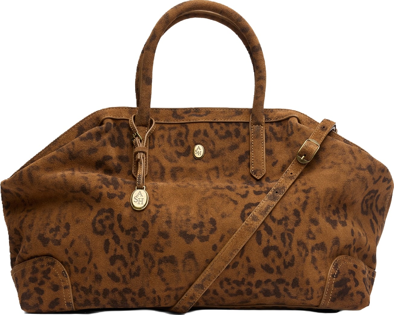 Bags Suede Printed Leopard Chestnut