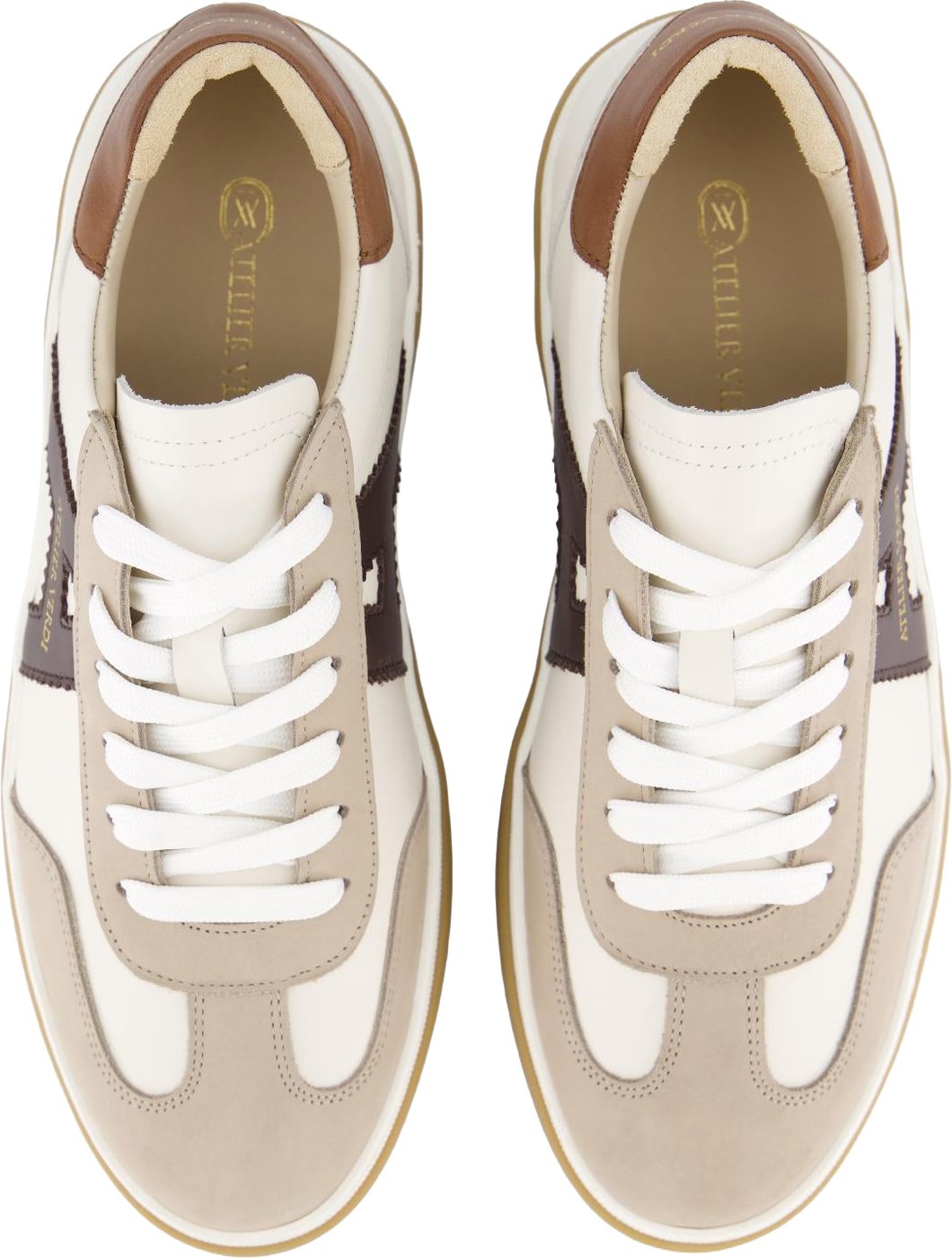 Atelier Verdi Heren Vico Sneaker Wit/Beige