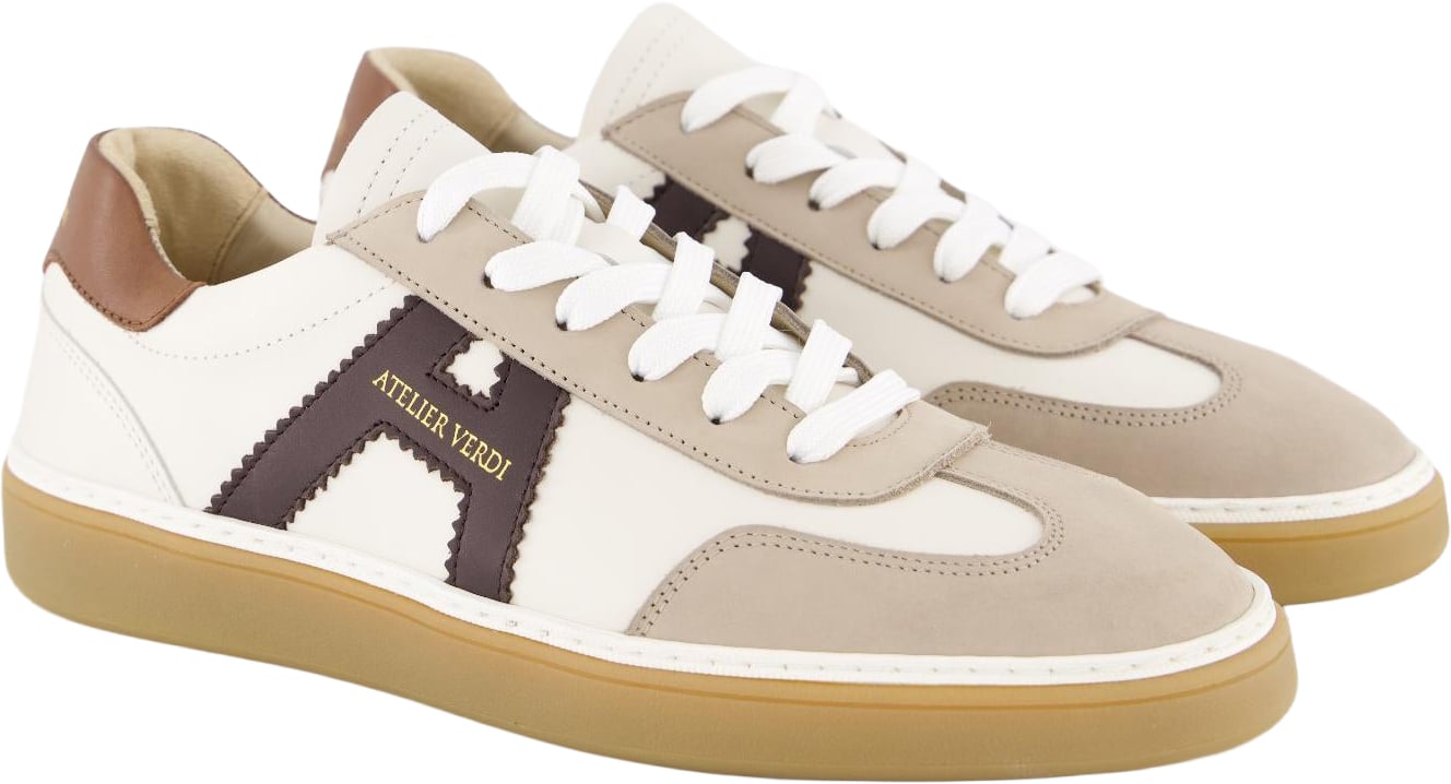 Atelier Verdi Heren Vico Sneaker Wit/Beige