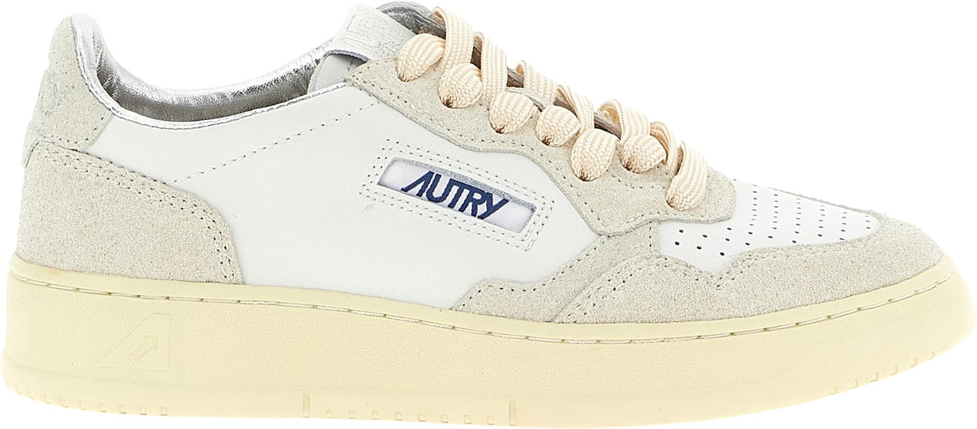 Autry Beige Cowhide Low Top Sneakers