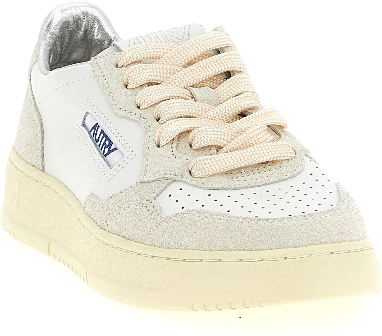 Autry Beige Cowhide Low Top Sneakers
