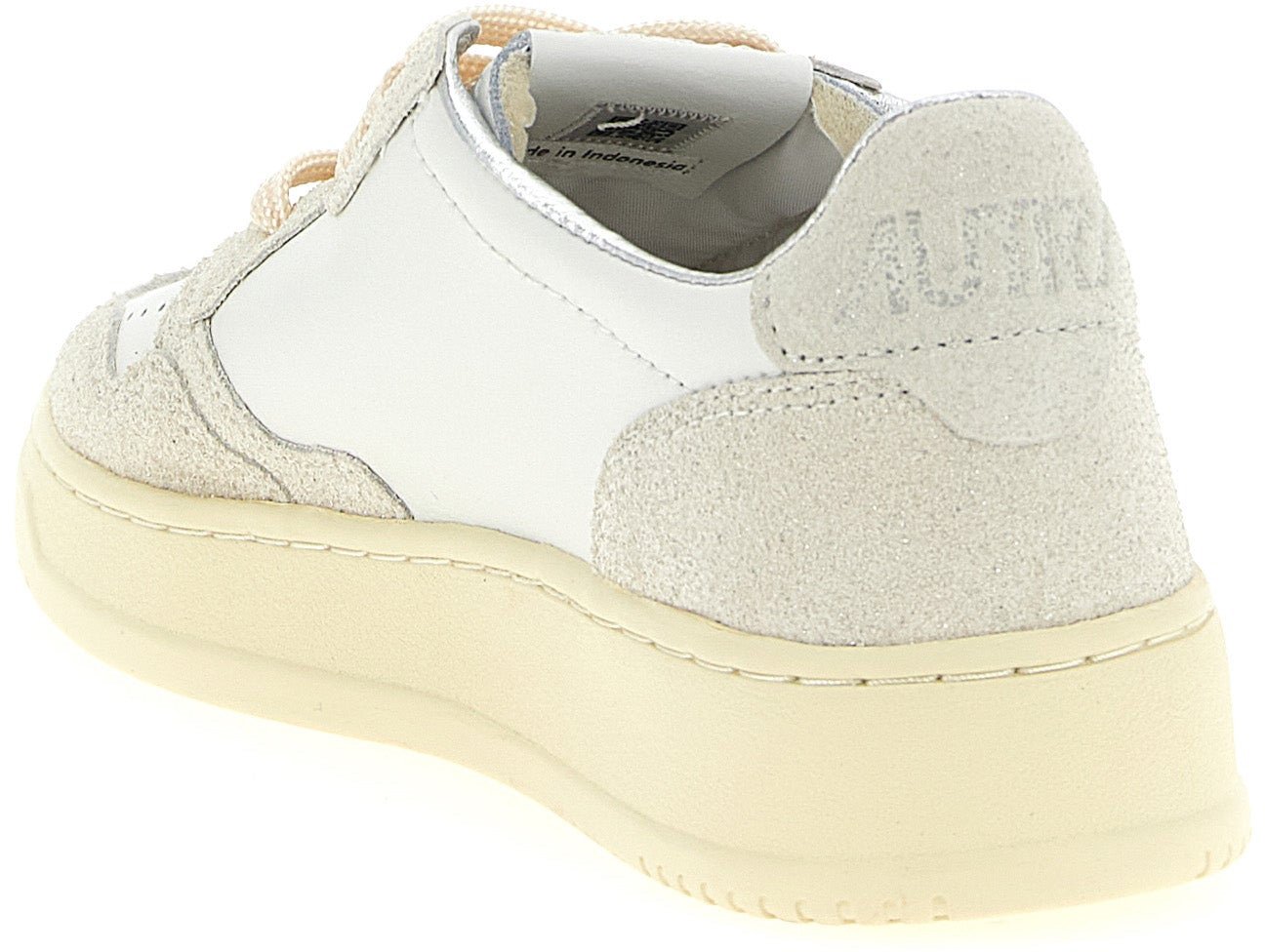 Autry Beige Cowhide Low Top Sneakers