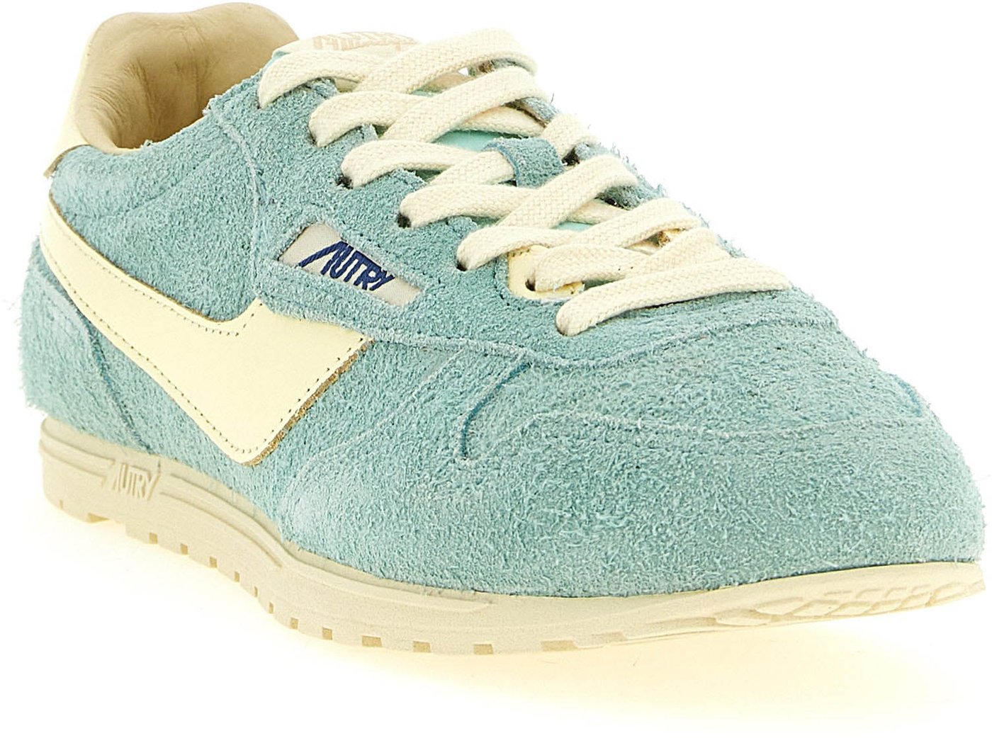 Autry Blue Cowhide Low Top Sneakers