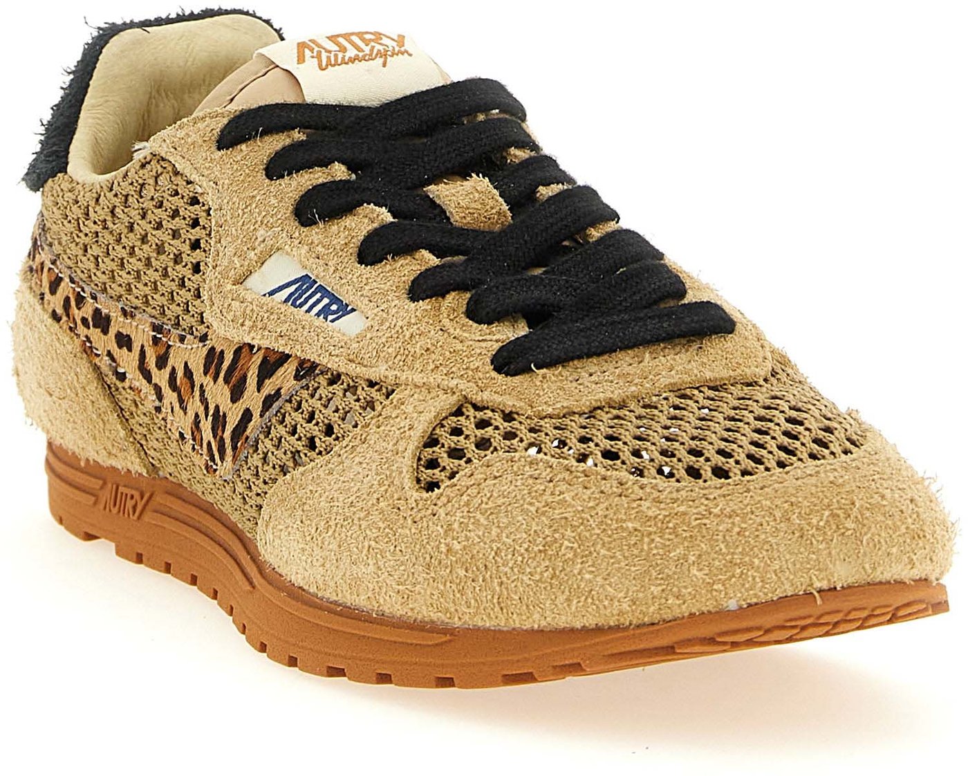 Autry Beige Cotton Athletic Sneakers