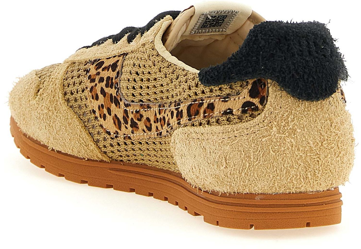 Autry Beige Cotton Athletic Sneakers