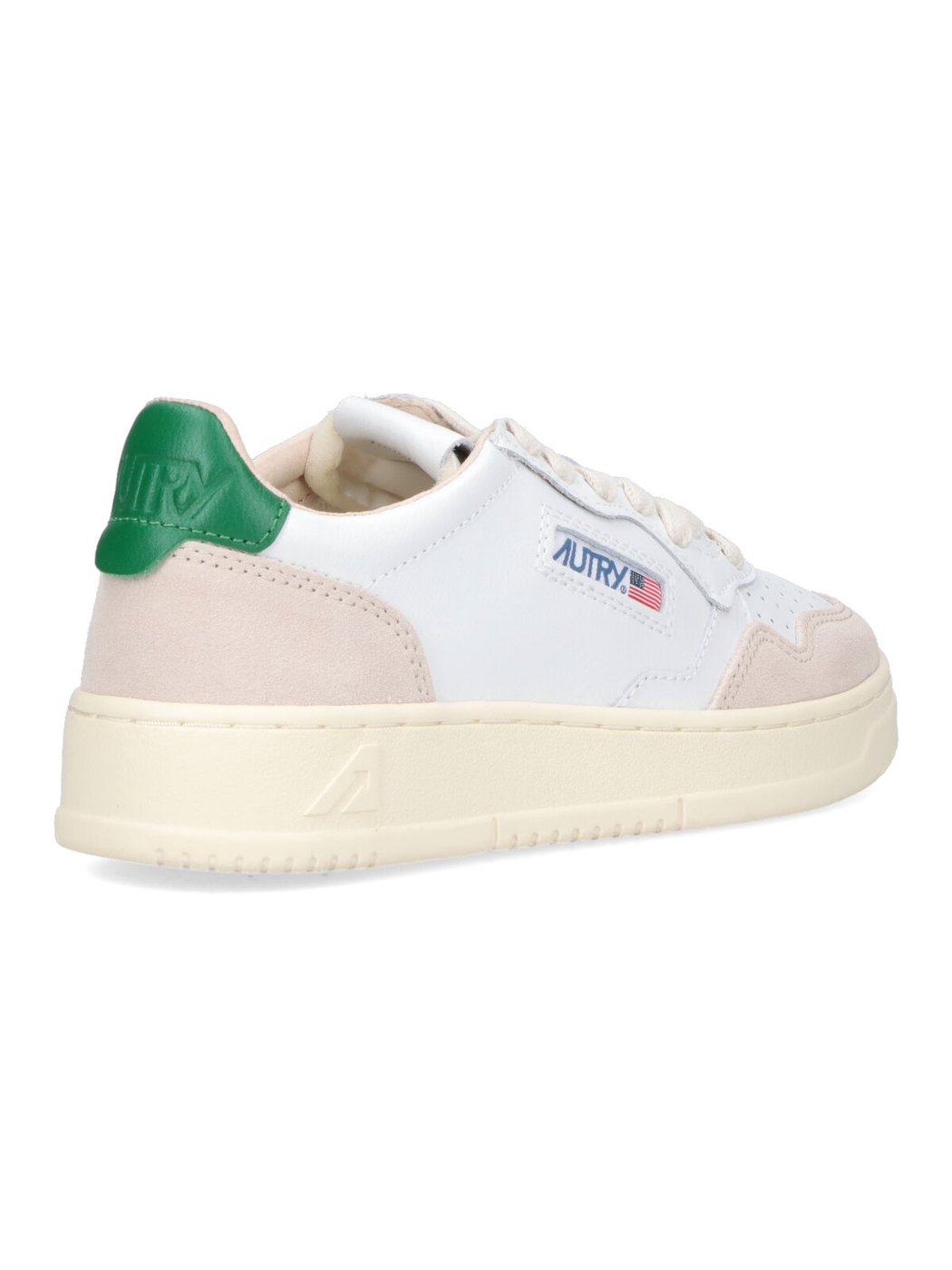 White Suede Overlays Low-Top Sneakers
