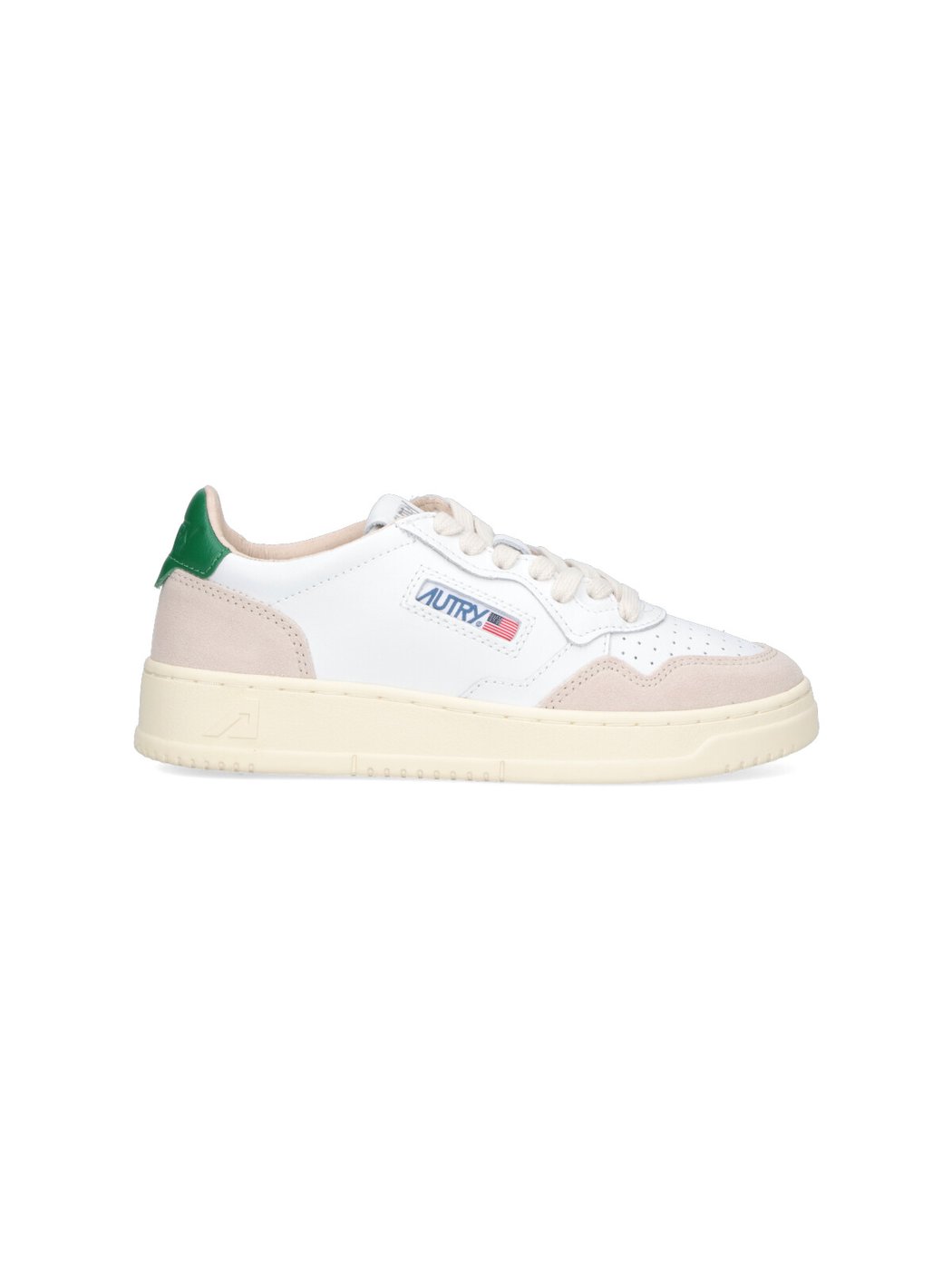 White Suede Overlays Low-Top Sneakers