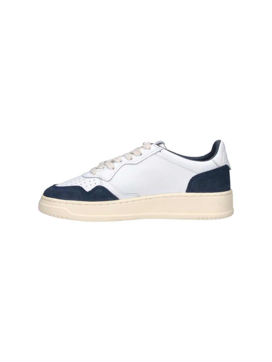 White Medalist Blue Suede Accent Sneakers