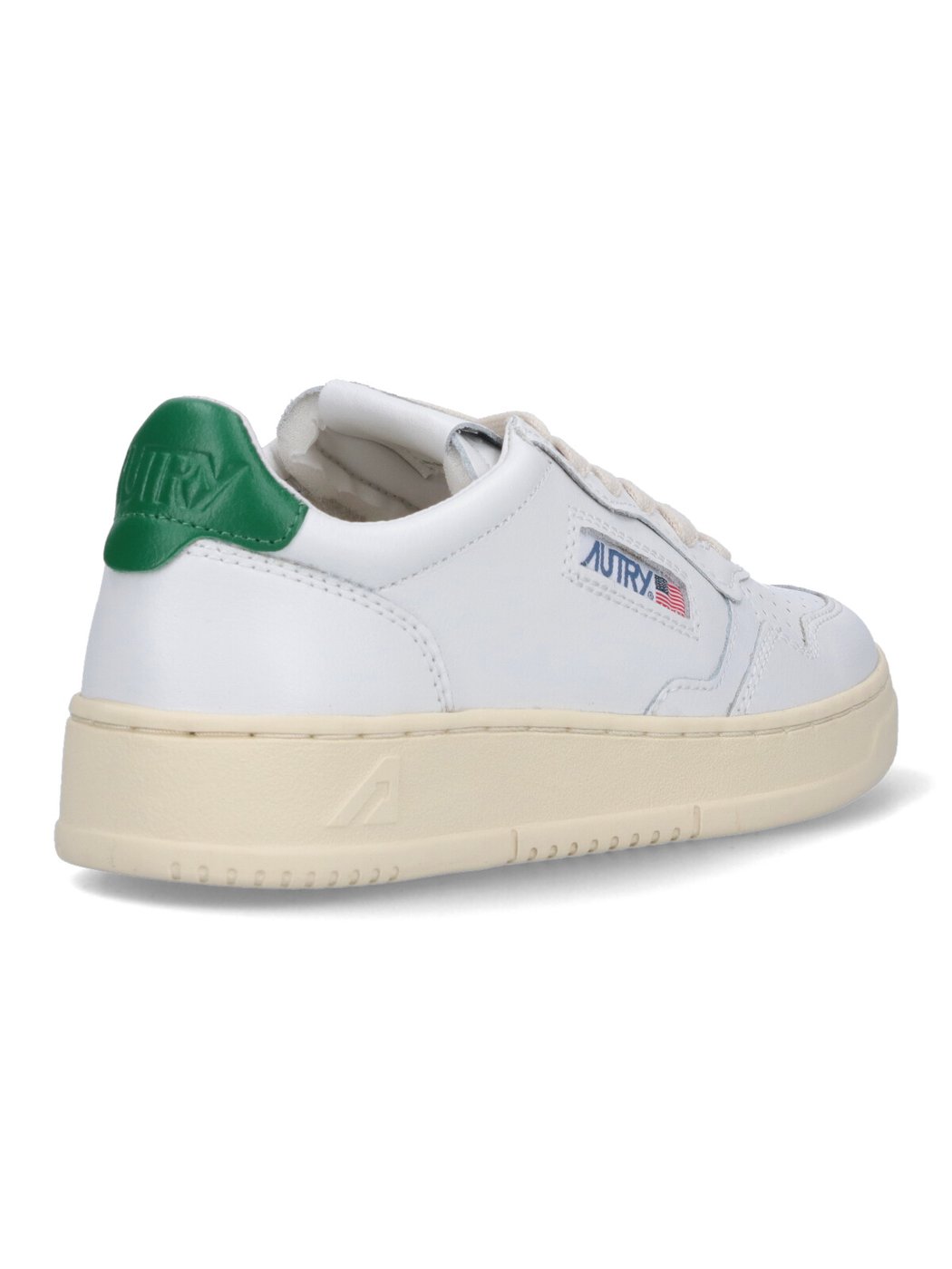 White Medalist Low Leather Sneakers
