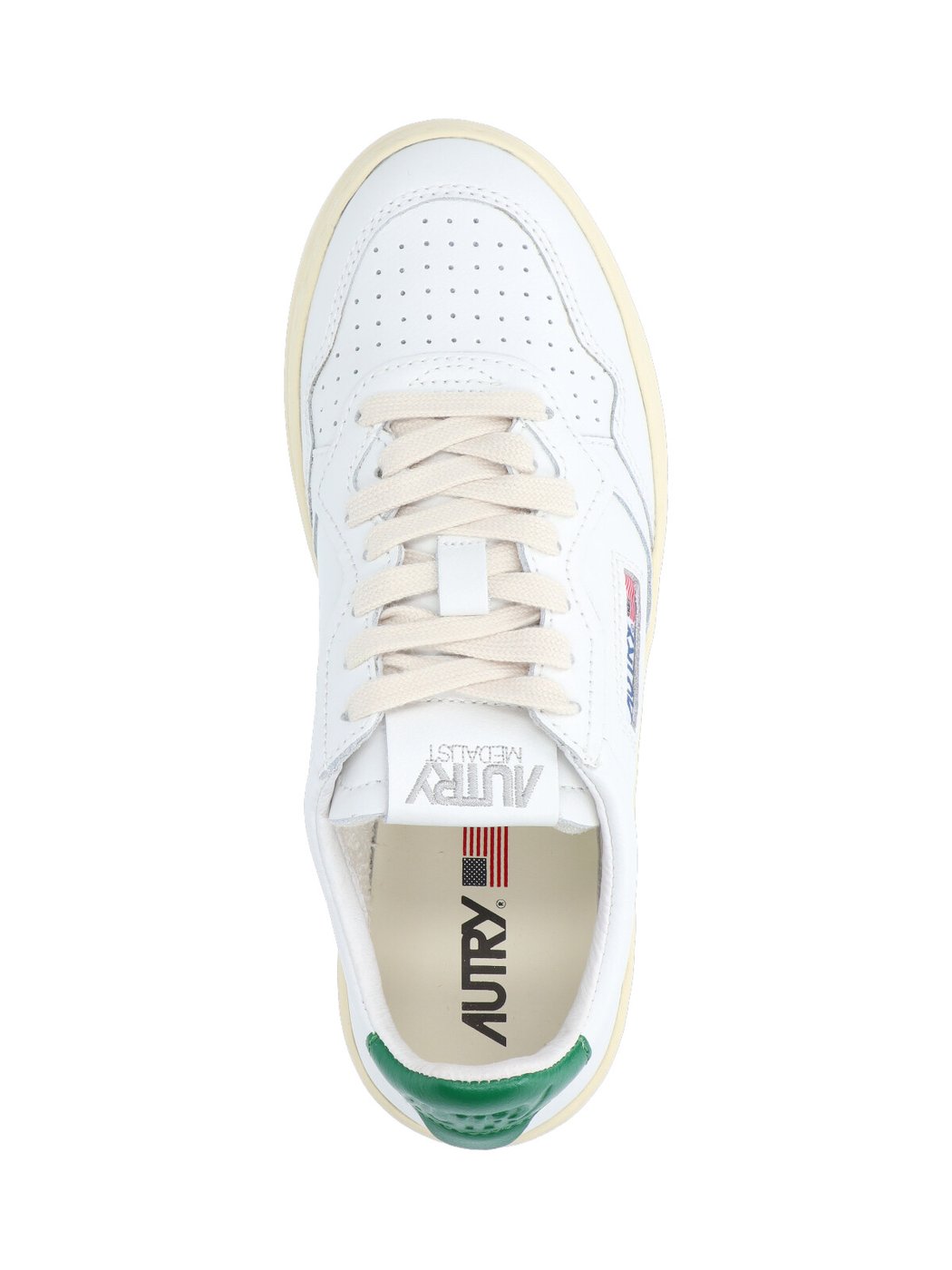 White Medalist Low Leather Sneakers