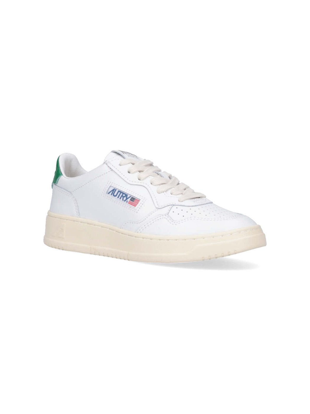 White Medalist Low Leather Sneakers