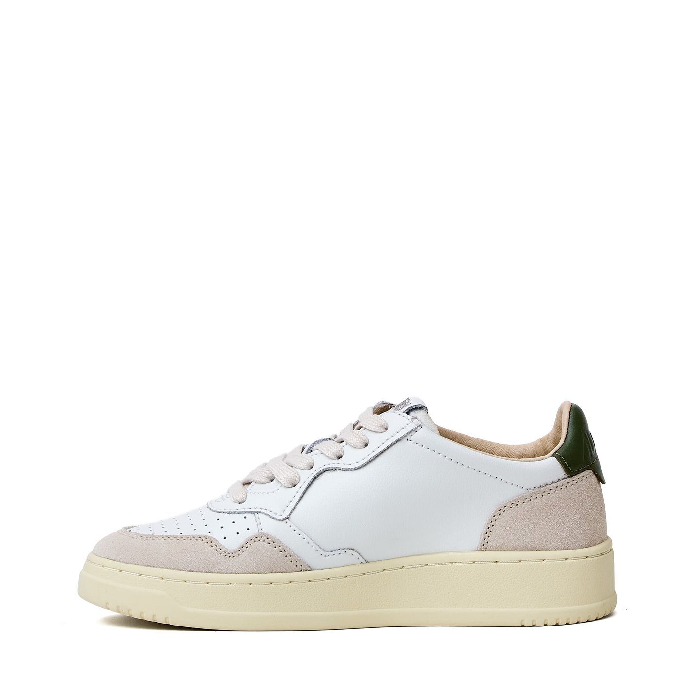 White Bronze Medalist Low Suede Sneakers