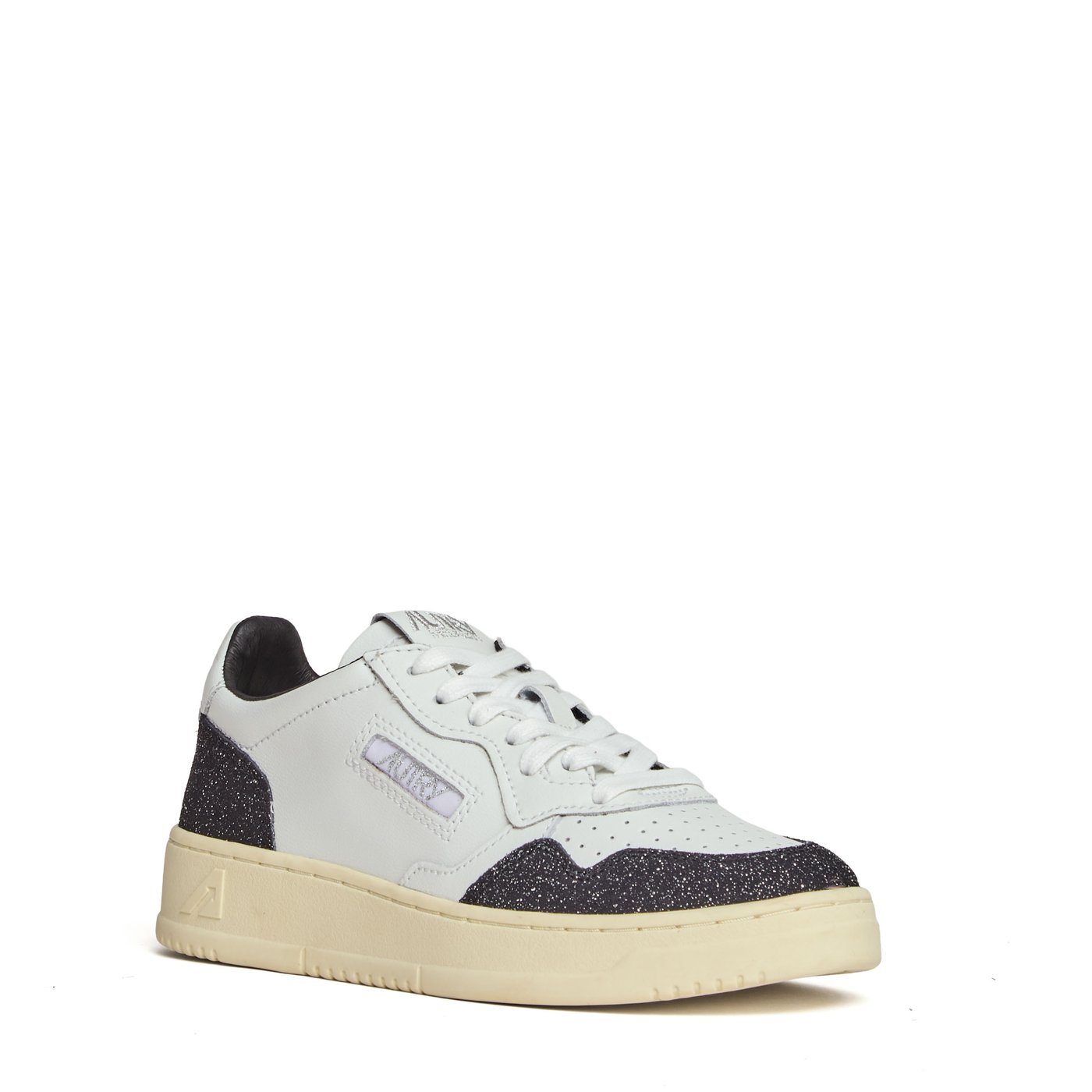 White Off Black Soft Leather Medalist Low Sneakers