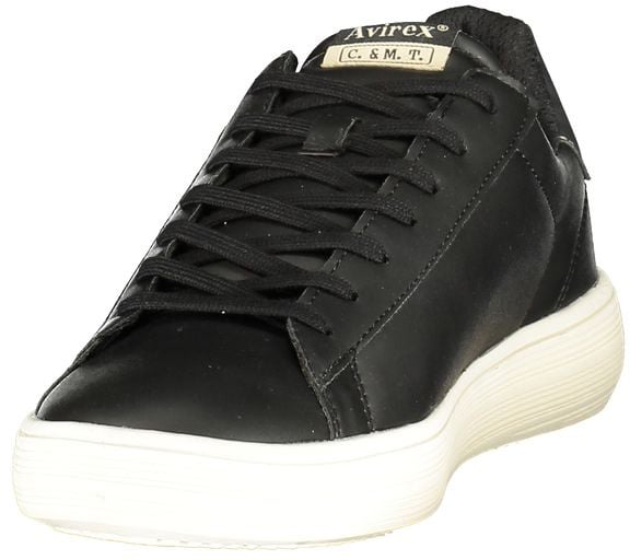 Avirex Black Polyurethane Men Sneaker