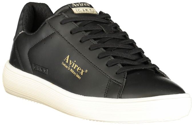 Avirex Black Polyurethane Men Sneaker