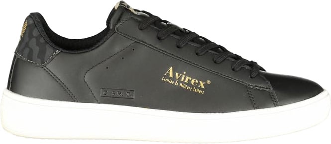 Avirex Black Polyurethane Men Sneaker