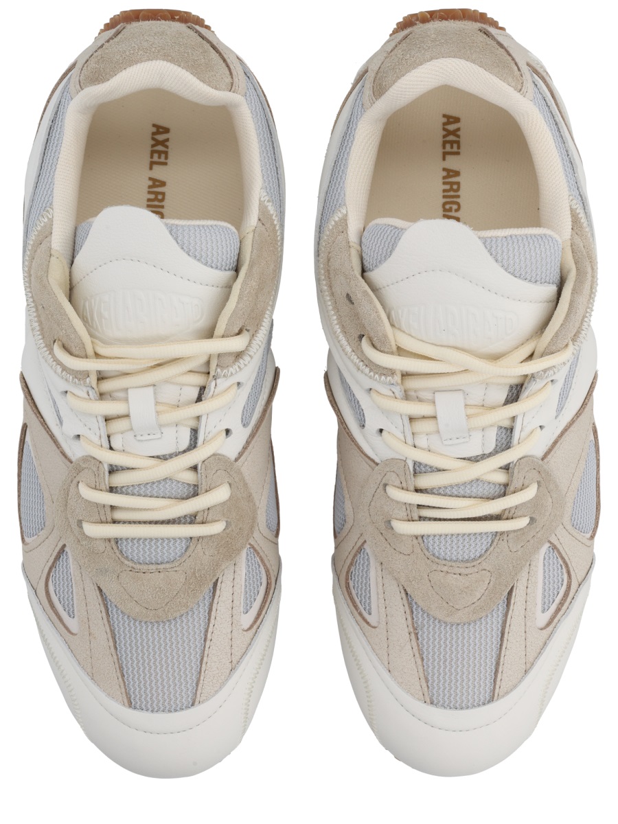 Slow Runner Leather Mesh Sneakers