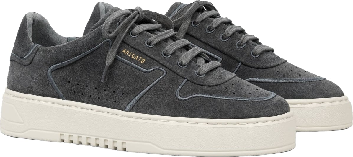 Heren Orbit sneaker met borduurwerk grijs wit