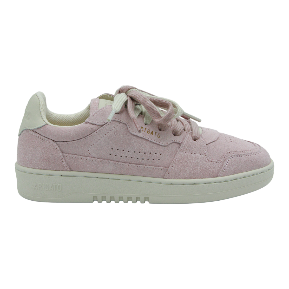 Suede Sneakers with Pastel Pink Upper