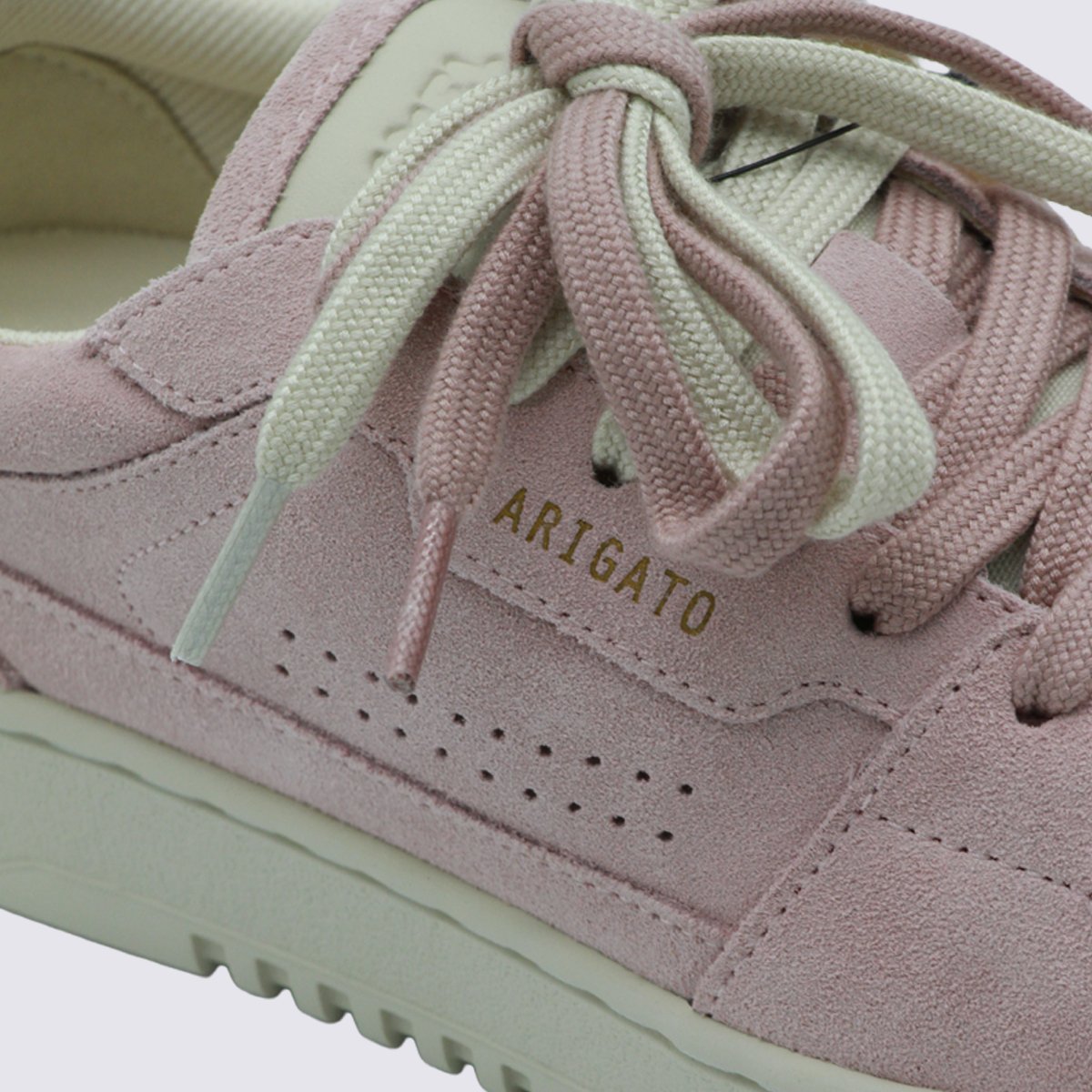 Suede Sneakers with Pastel Pink Upper