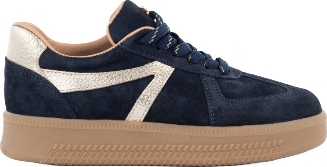 Babouche Liva sneakers navy/gold