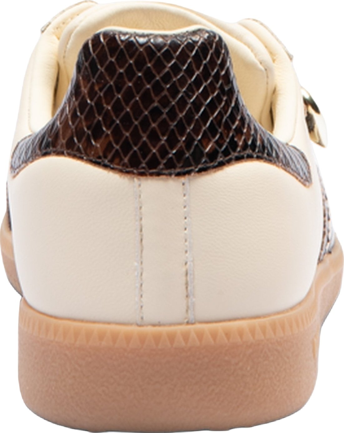Dames Cloud sneaker met nappa leer Boter/Koffie