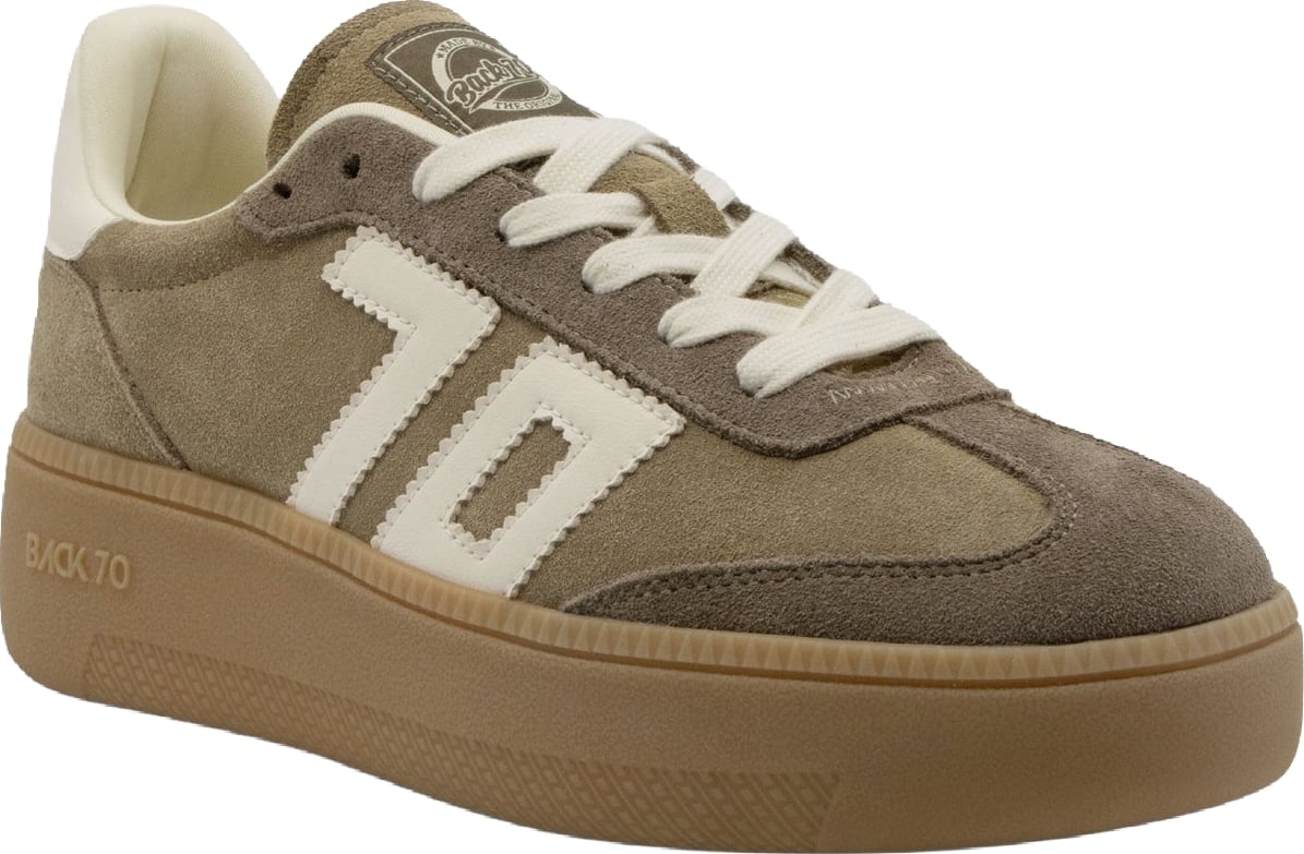 Dames XXL sneaker suede beige